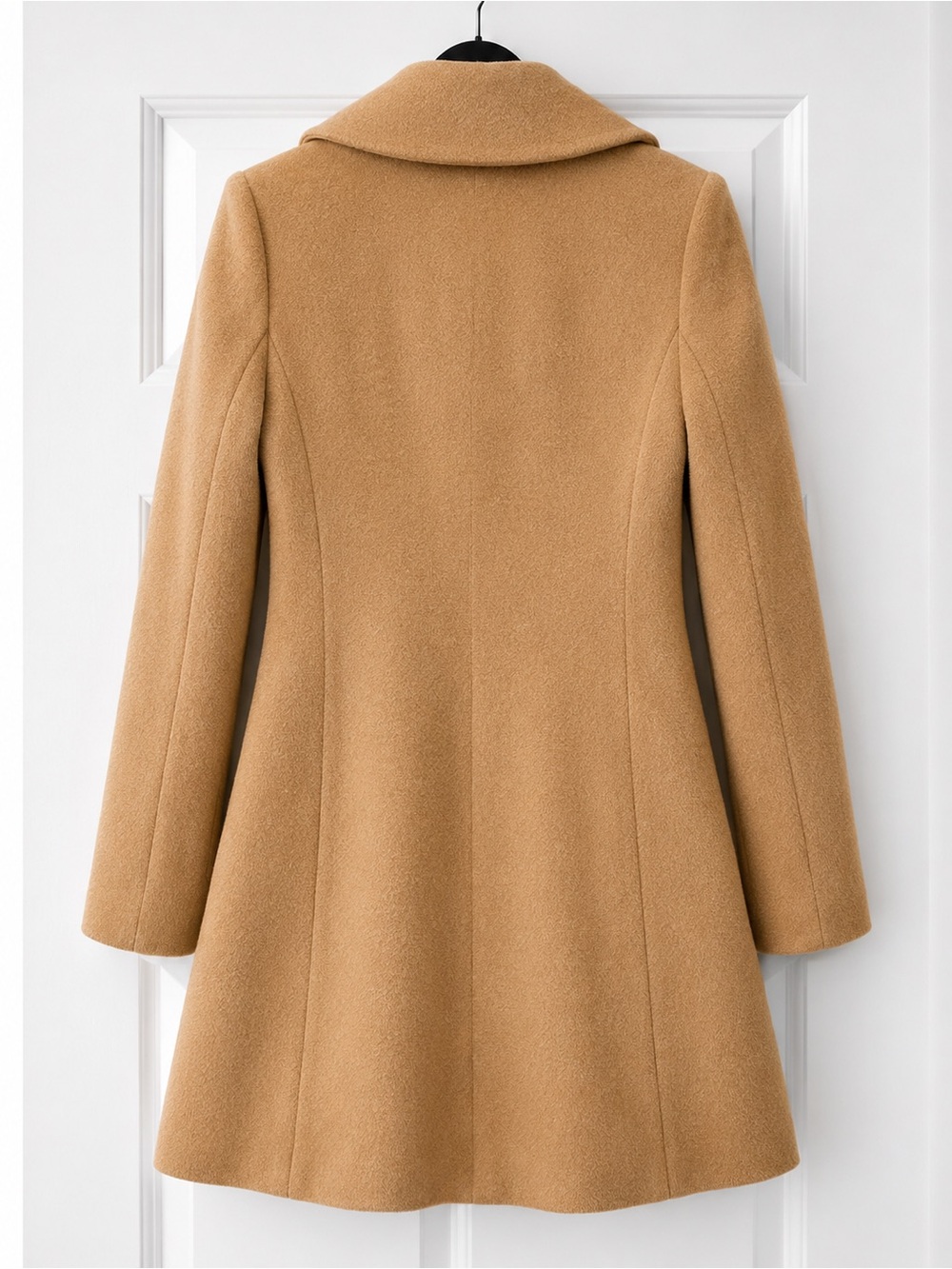 Cole Haan Camel Wool Overalls Fall/Winter Pea Coat Size 10 EUC - Picture 2 of 7